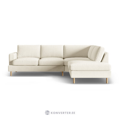 Corner sofa &#39;aliya&#39; beige, velvet, right