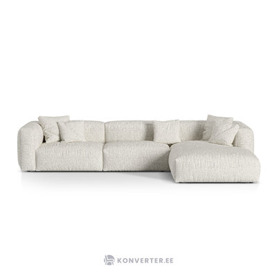 Stūra dīvāns &#39;martina&#39; pelēkbēša melanža, buklē, labais