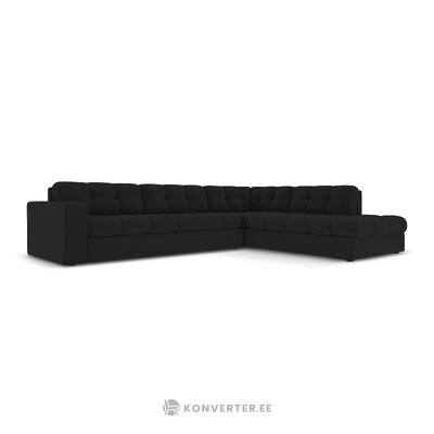 Kampinė sofa (justin) micadon limituoto leidimo juoda, struktūrinio audinio, geriau