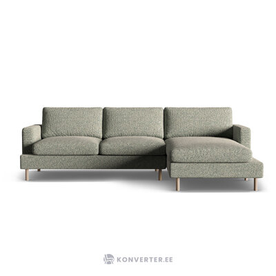 Corner sofa 'aliya' moss green melange, structured fabric, right