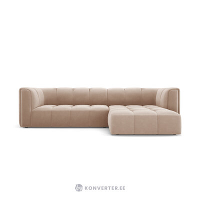 Modulaarinen kulmasohva &quot;serena&quot; beige, sametti, parempi