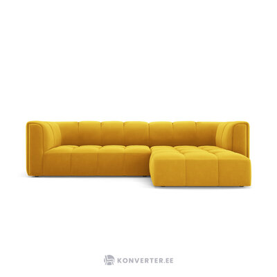 Modular corner sofa &#39;serena&#39; yellow, velvet, right