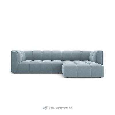 Modular corner sofa &#39;serena&#39; light blue, velvet, right