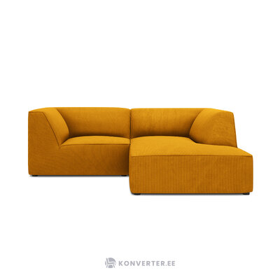 Corner sofa ruby, 3-seater (micadon home) yellow, velvet, better