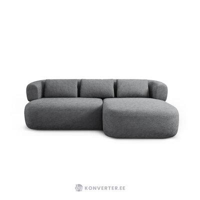 Corner sofa &#39;jenny&#39; dark grey, chenille, right