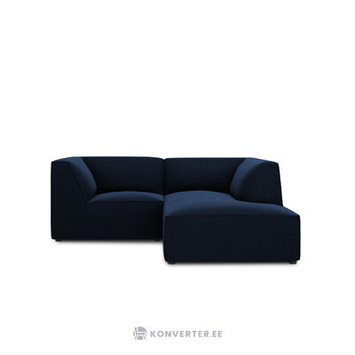 Corner sofa ruby, 3-seater (micadon home) deep blue, velvet, better