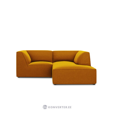 Corner sofa ruby, 3-seater (micadon home) yellow, velvet, better