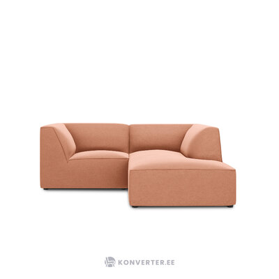 Corner sofa ruby, 3-seater (micadon home) pink, velvet, better