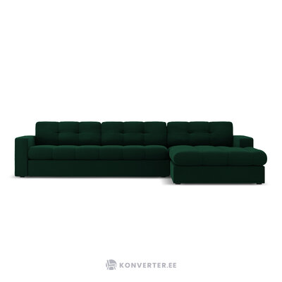 Kampinė sofa (justin) micadon riboto leidimo buteliukas žalias, aksominis, geresnis