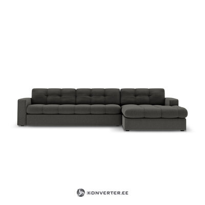 Stūra dīvāns (justin) micadon limitēts izdevums tumši pelēks, strukturēts audums, labāk