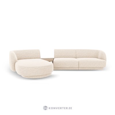 Modular sofa 'miley' ivory, chenille, left