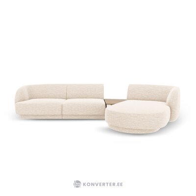 Modular sofa 'miley' ivory, chenille, right