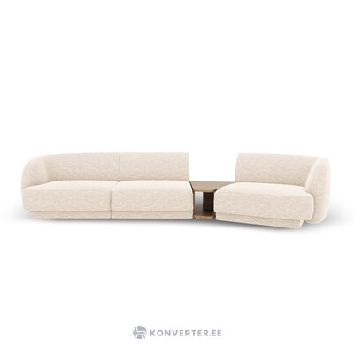 Modular sofa 'miley' ivory, chenille, right