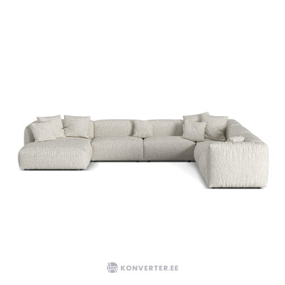 Stūra dīvāns &#39;martina&#39; pelēkbēša melanža, buklē krāsa, labais