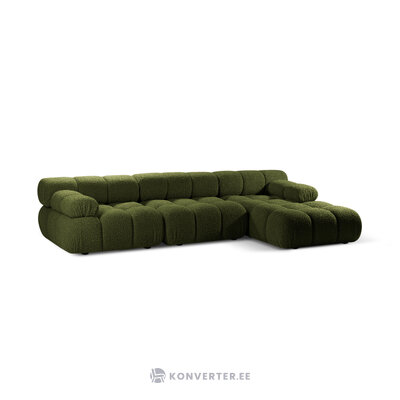 Corner sofa (bellis) 282x155 green, boucle, right