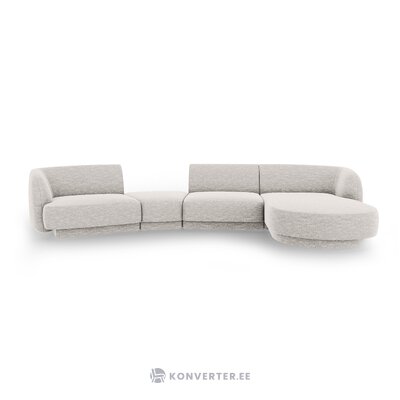 Modular sofa 'miley' silver, chenille, right