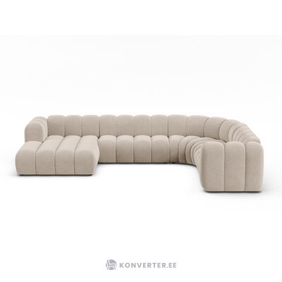 Panorāmas stūra dīvāns &#39;lupine&#39; bēšs, samts, labais