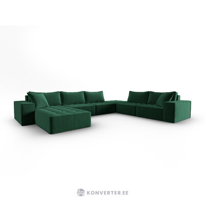 Modular corner sofa &#39;mike&#39; green, velvet, right