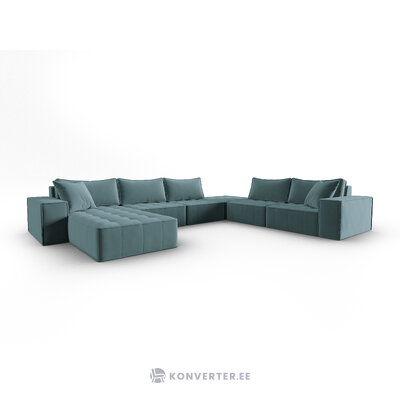 Modulinė kampinė sofa &#39;mike&#39; mėtinė, aksominė, geriau