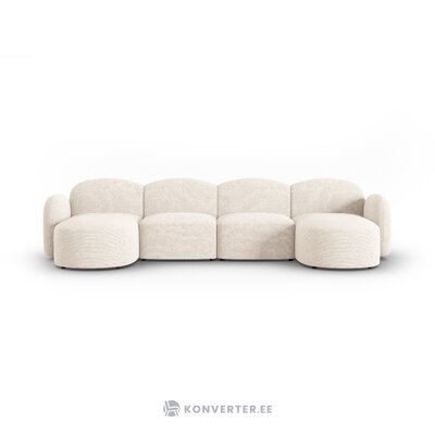 Panoramic sofa &quot;blair&quot; light beige, chenille