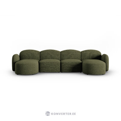 Panoramic sofa &#39;blair&#39; green, chenille