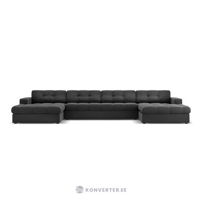 Panoramic sofa (justin) micadon limited edition grey, velvet