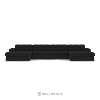 Panoramic sofa (justin) micadon limited edition black, structured fabric