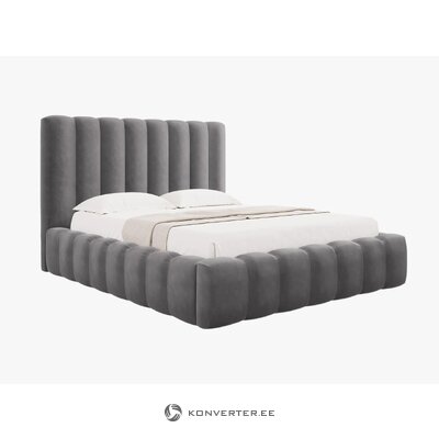 Pelēka samta gulta kelp (micadoni) 160x200