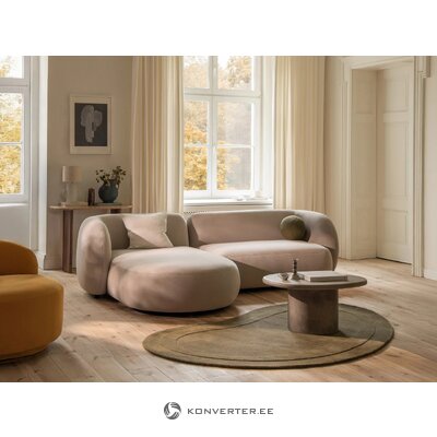 Чехол на угловой диван бежевый (микадони)