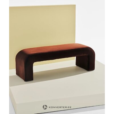 Velvet bench (odette) 120x41 dark brown