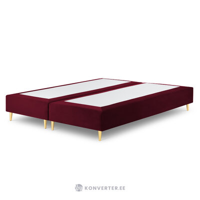 Bed (rhin) palaces de france dark red, velvet, gold metal, 34x180x200