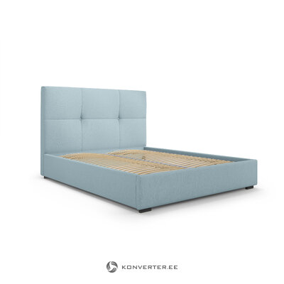 Bed (lavardin) palaces de france light blue, structured fabric, 106x158x223