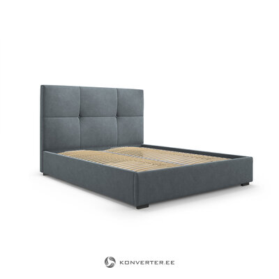 Bed (lavardin) palaces de france grey, velvet, 106x158x223