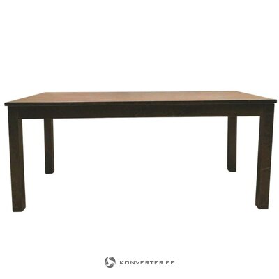 Walnut brown solid wood dining table (wenla) (whole, in box)