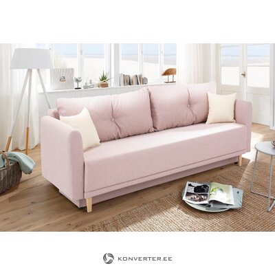 Rožinė sofa-lova (skandinė)