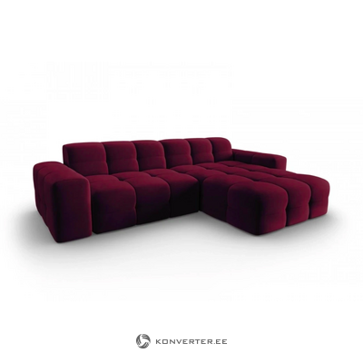 Velvet corner sofa kendal (micadoni) purple, right