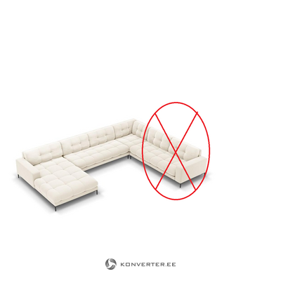 U formos kampinė sofa (bali) kosmopolitiško dizaino nepilnas