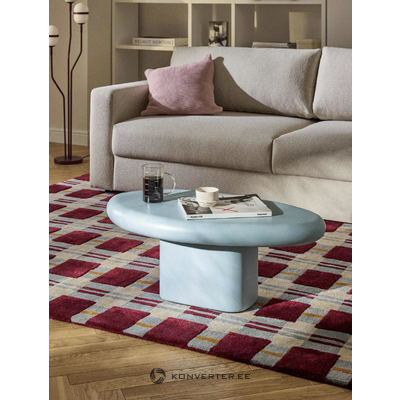 Светло-голубой овальный журнальный столик (анайя)