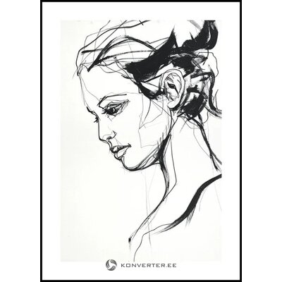 Black Framed Wall Art Silhouette 2 (Malerifabrikken) 50X70
