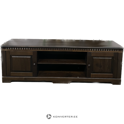 Dark brown solid wood TV stand cubrix intact