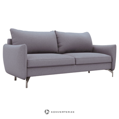 Šviesiai pilka sofa-lova stendhal (besolux) su grožio trūkumais
