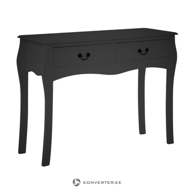 Black console table with 2 drawers klawock