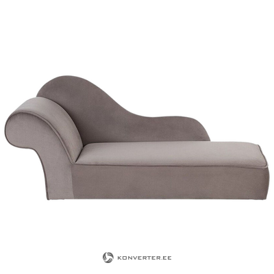 Gray velvet lounge chair (biarritz)