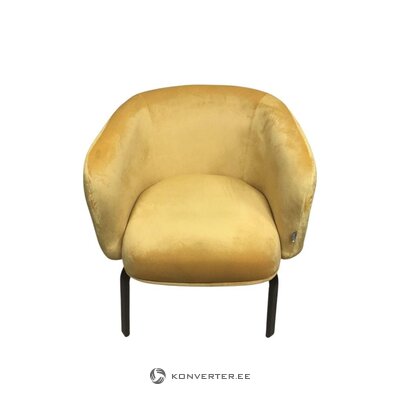 Dzeltens samta krēsls