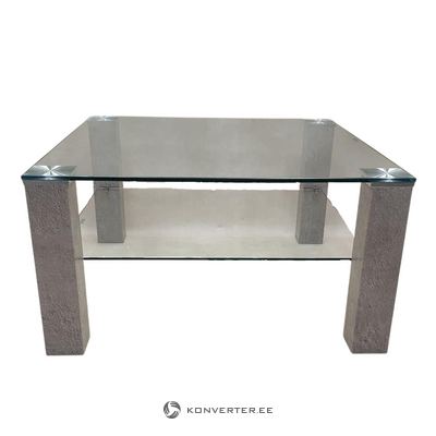 Gray glass coffee table