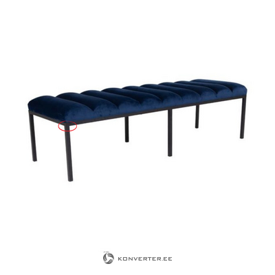 Blue velvet bench (torpa) whole, in a box
