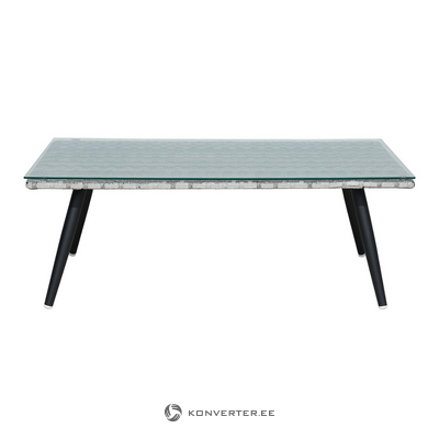 Темно-серый садовый стол из ротанга ragusa 110x60x41см неповрежденный