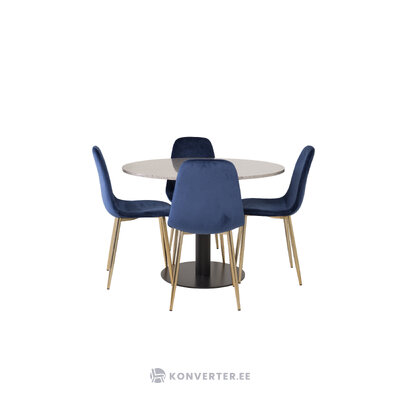 Round dining set (razzia, polar)