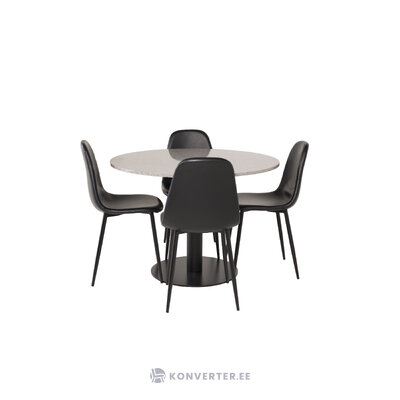 Round dining set (razzia, polar)