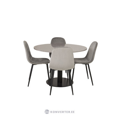 Round dining set (razzia, polar)